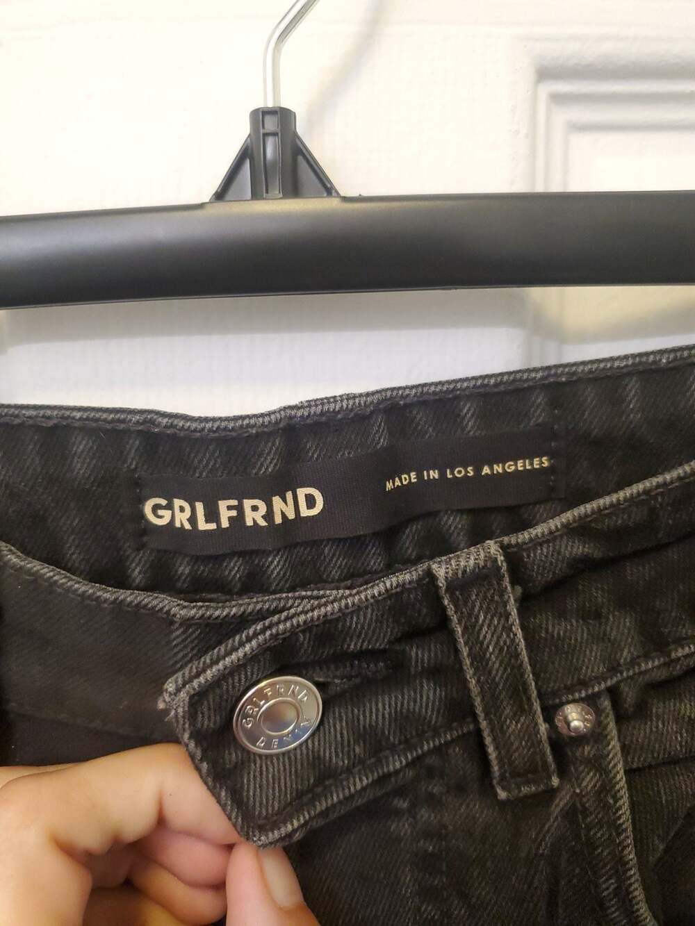 GRLFRND The Karolina High Rise Straight Crop Jeans in Night Market
